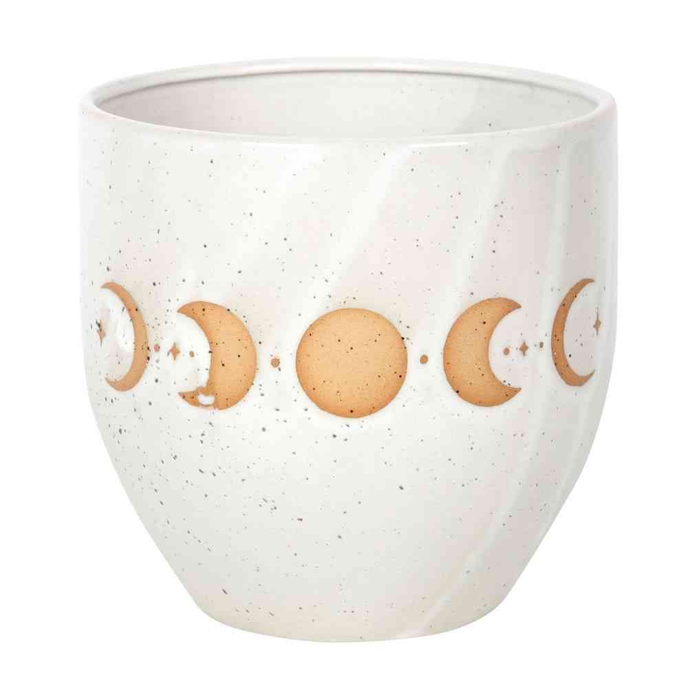 Something Different - Moon Phase Plantenpot - Creme